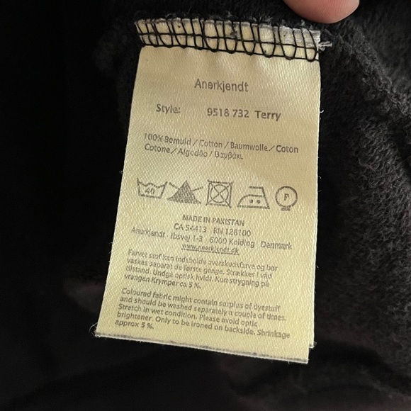 Anerkjendt Men’s Black-Brown Embroidered Graphic Hoodie - Size M - Picture 6 of 9